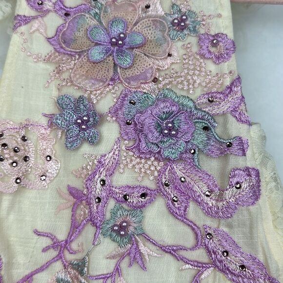 Newborn Infant Baby Girl 3D Flower Crochet Lace Romper Bodysuit Ruffle 12-18 Mon - Picture 5 of 12